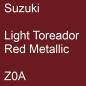 Preview: Suzuki, Light Toreador Red Metallic, Z0A.